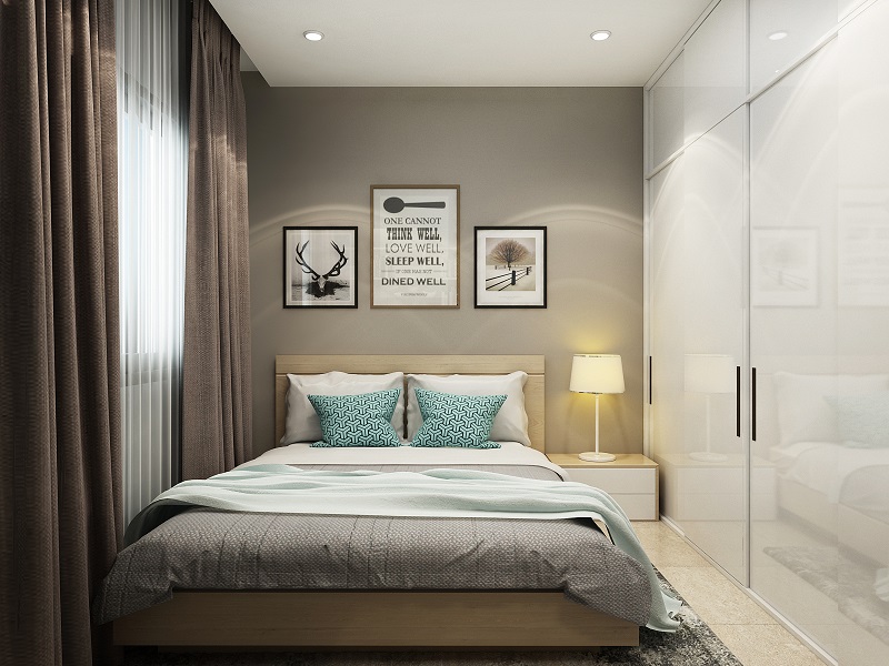thiết kế chung cư 2 phòng ngủ 